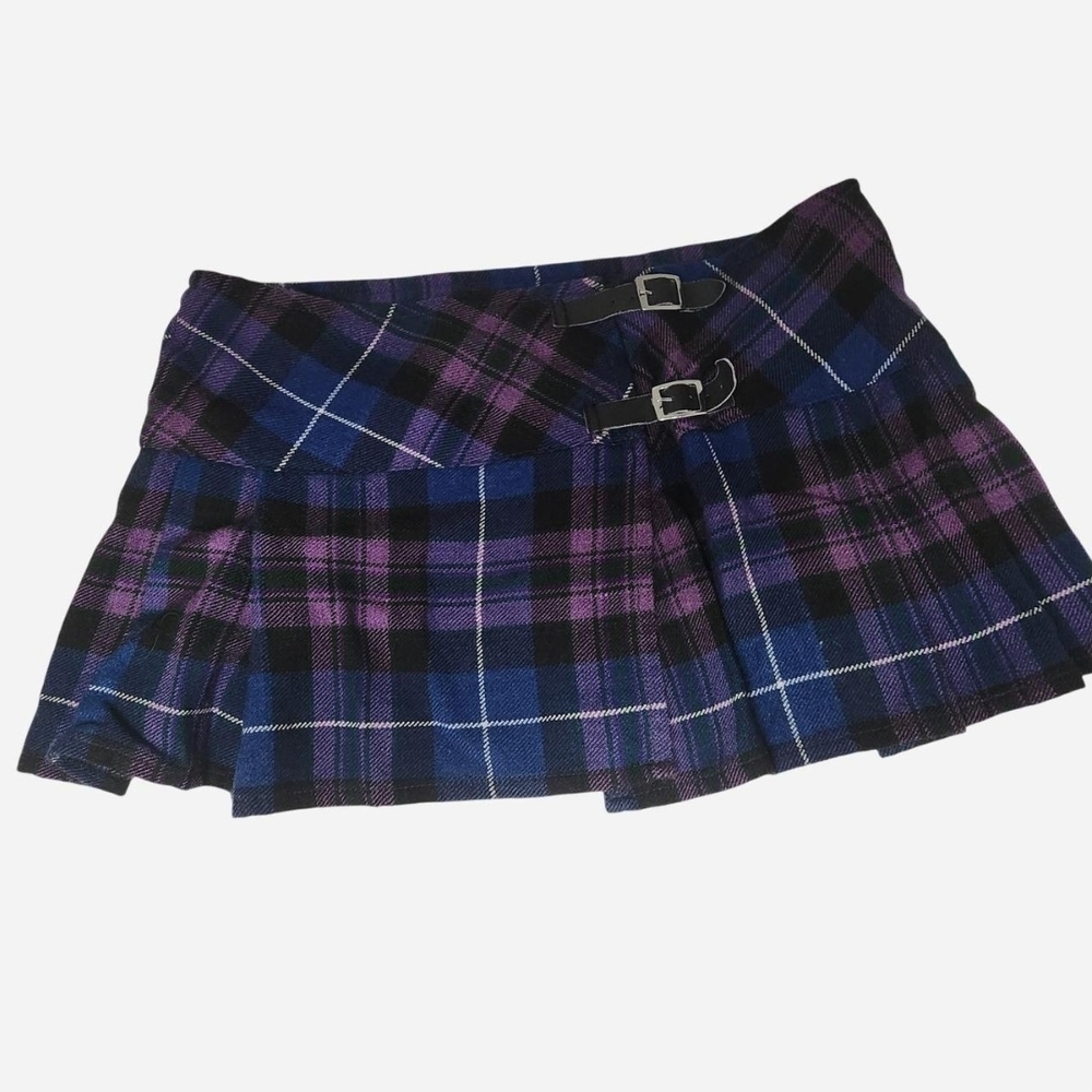 SOLD - Urban Outfitters Blue and Purple Plaid Mini Skirt